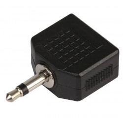 CON504 3.5mm Mono Male Plug to 2 x 3.5mm Mono Sockets