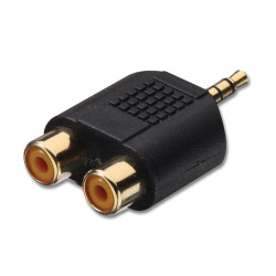 CON506 3.5mm Stereo Plug to 2 x Female RCA Adaptor