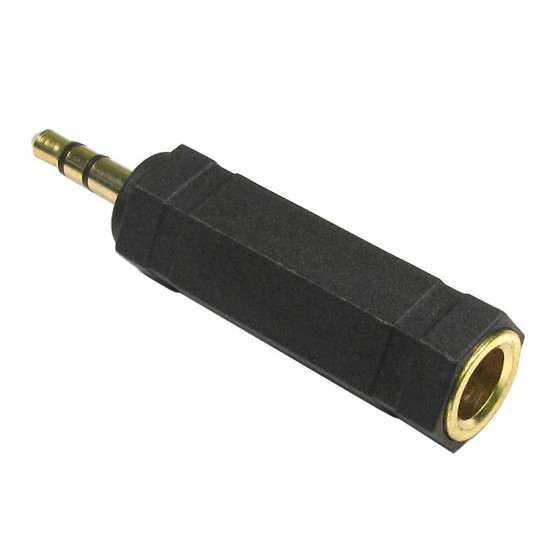 CON510 3.5mm Stereo Plug to 6.35mm Stereo Jack Socket
