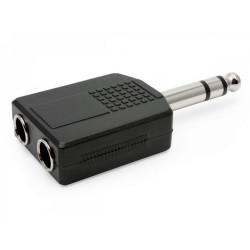 CON516 6.3mm Stereo Plug to 2x6.3mm Stereo Socket 