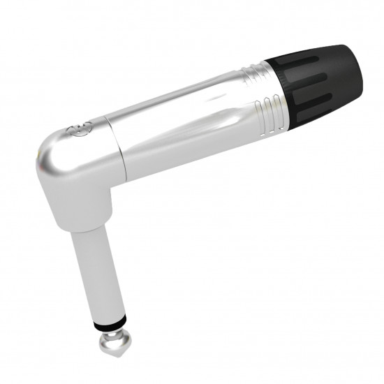 CON046 MP2RX SEETRONIC 6.35MM MONO 90 DEGREE JACK PLUG SILVER