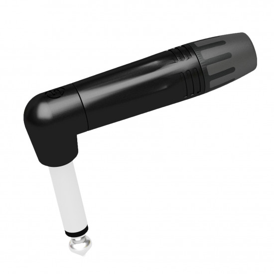 CON047 MP2RX-B SEETRONIC 6.35MM MONO 90 DEGREE JACK PLUG BLACK