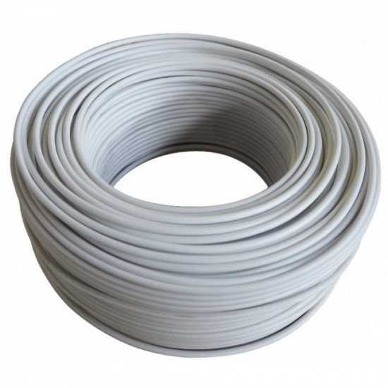 CAB105W 2 Core 2 x 0.5mm Cabtyre Cable 100M Roll White