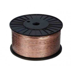 CAB206 Speaker Wire 1.0mm x 2 Clear 100M Roll 17AWG with Red Line