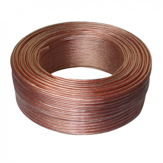 CAB201 Twin Flex Speaker Wire 0.5mm x 2 Clear 100M Roll