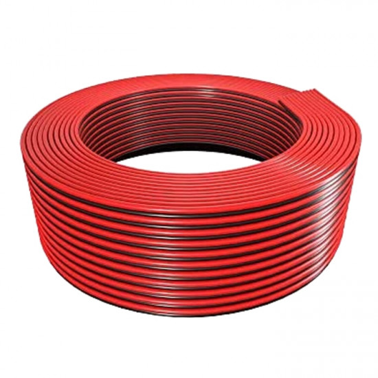 CAB202 Twin Flex Speaker Wire 0.5mm x 2 Red/Black 100M Roll 