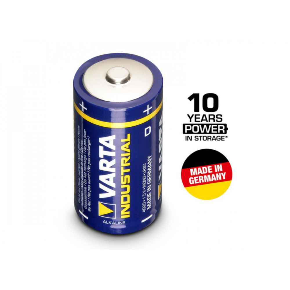 PWR203 Varta Industrial Alakaline D size Batteries